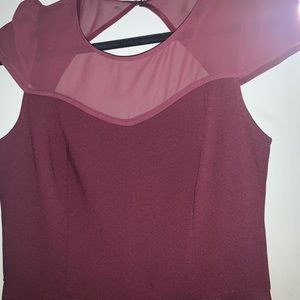 BCBGeneration Burgundy Romper